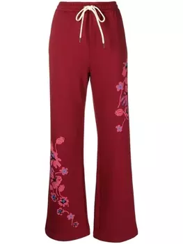 PS Paul Smith спортивные брюки с цветочным принтом, красный