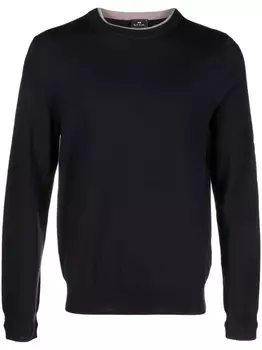 PS Paul Smith толстовка из шерсти мериноса с вышитым логотипом, синий