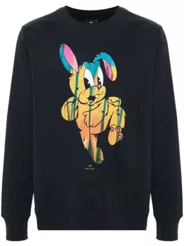 PS Paul Smith толстовка с принтом Painted Bunny, синий