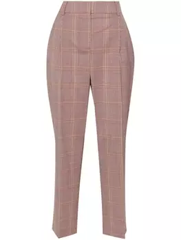 PS Paul Smith укороченные брюки в клетку, коричневый