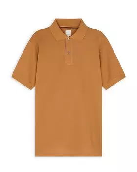 PS Поло с полосатой планкой Paul Smith, коричневый/бежевый