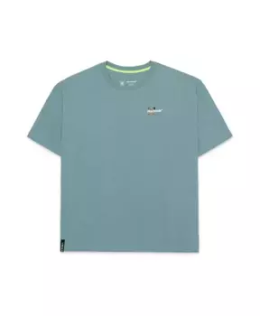 Психоделическая футболка оверсайз в уличном стиле Munich, синий