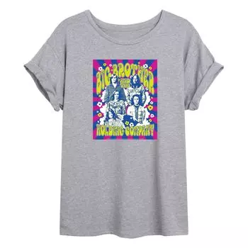 Психоделическая струящаяся футболка Juniors' Big Brother & The Holding Company Licensed Character