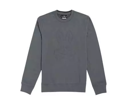 Psycho Bunny Siddick Logo Magnet Серая толстовка B6S226Q1FT-MGT, серый