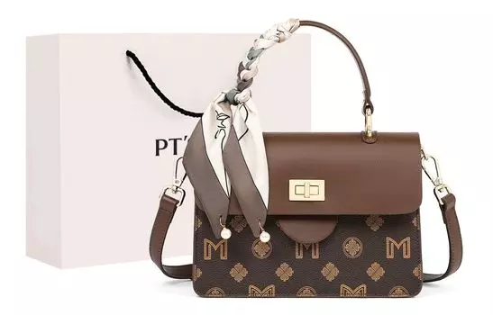 PT'SON Женская сумка через плечо, Коричневый - 10885