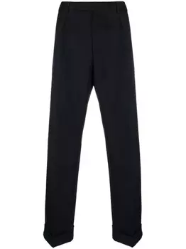 PT Torino брюки строгого кроя из вирджинской шерсти, синий