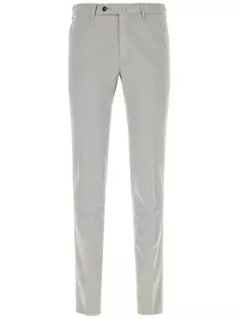 PT Torino брюки строгого кроя со складками, серый