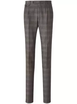 PT Torino брюки в клетку Prince of Wales, нейтральный цвет