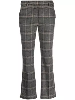 PT Torino клетчатые брюки строгого кроя, серый