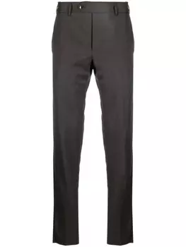 PT Torino прямые брюки из смесовой вирджинской шерсти, коричневый