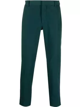 PT Torino прямые брюки с контрастными манжетами, зеленый