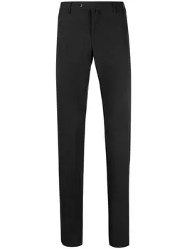 PT Torino прямые брюки со смещенной застежкой, серый