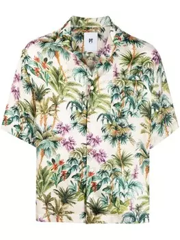 PT Torino рубашка с короткими рукавами и принтом, нейтральный цвет