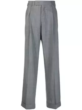 PT Torino шерстяные брюки прямого кроя, серый
