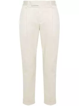 PT Torino твиловые брюки с перьями, нейтральный цвет