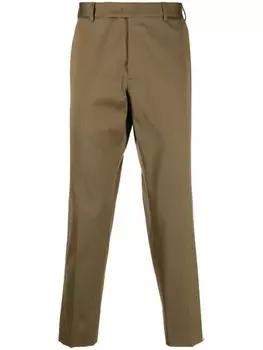 PT Torino укороченные брюки прямого кроя, коричневый