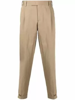 PT Torino укороченные брюки строгого кроя, нейтральный цвет