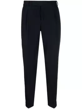 PT Torino узкие брюки из вирджинской шерсти, синий