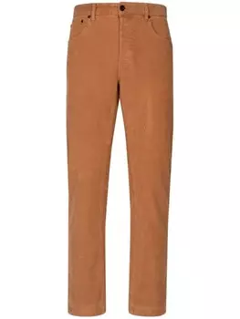 PT Torino вельветовые брюки с нашивкой-логотипом, коричневый