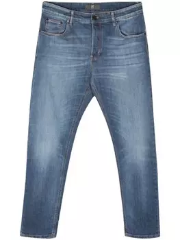 PT Torino зауженные джинсы с нашивкой-логотипом, синий