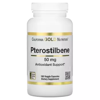 Птеростильбен California Gold Nutrition, 180 растительных капсул