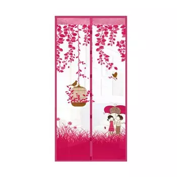 Птичья клетка, зонтик, летняя магнитная дверь, ширма от мух, противомоскитная сетка, занавеска, кофе. Размеры: 90 x 210 см. Stuttg, розовый