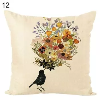Птичья ветка, мягкая льняная подушка, чехол для дивана-кровати, украшение для дома-12 # Stuttg