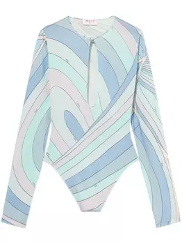 PUCCI боди с принтом Iride, синий
