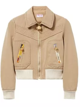 PUCCI бомбер с узором, нейтральный цвет