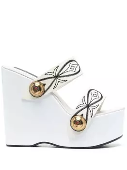 PUCCI босоножки с вышивкой, белый