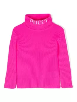 Pucci джемпер с логотипом, розовый