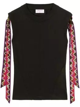 PUCCI футболка из джерси с принтом Iride, черный