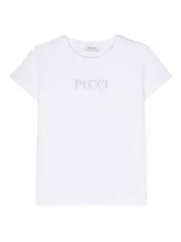 Pucci футболка с логотипом, белый