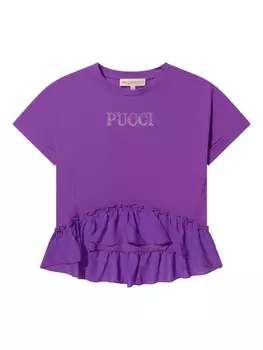 Pucci футболка с логотипом, фиолетовый