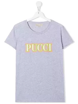 Pucci футболка с логотипом, серый
