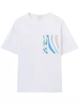 PUCCI футболка с принтом Marmo, белый