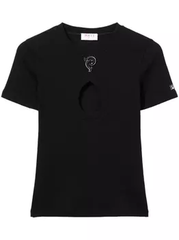 PUCCI футболка с вырезами, черный