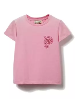 PUCCI Junior футболка из хлопка с аппликацией, розовый