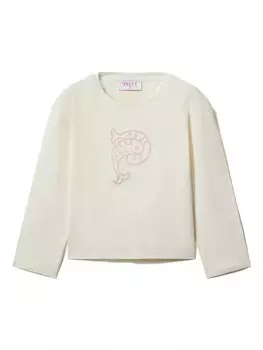 PUCCI Junior футболка из хлопка с логотипом, белый