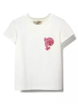 PUCCI Junior футболка с аппликацией Pesci, белый