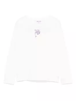 PUCCI Junior футболка с логотипом, белый