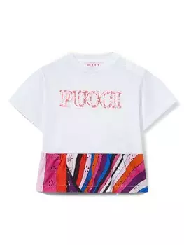 PUCCI Junior футболка с принтом «Ирида», белый