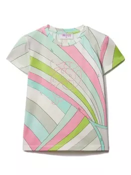 PUCCI Junior футболка с принтом «Ирида», зеленый