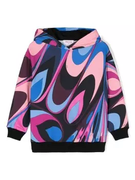 PUCCI Junior худи с принтом Iride, черный