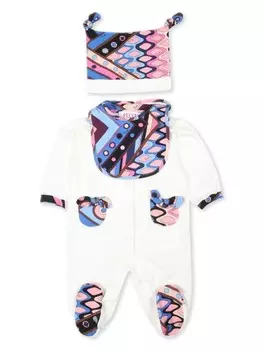 PUCCI Junior комплект для новорожденного Vivara-print, белый
