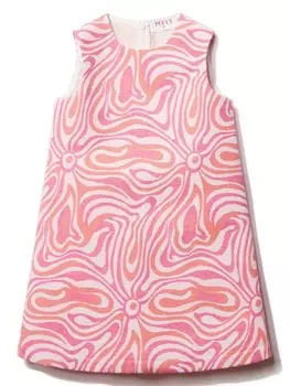 PUCCI Junior платье из жаккарда-мармо, розовый