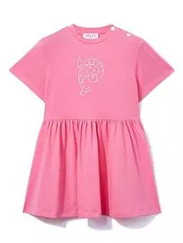 PUCCI Junior платье с логотипом, розовый