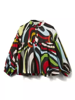 PUCCI Junior платье с принтом Marmo, черный