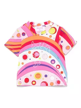 PUCCI Junior рубашка с принтом Iride, розовый