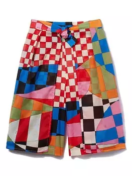 PUCCI Junior шорты с принтом Giardino, розовый